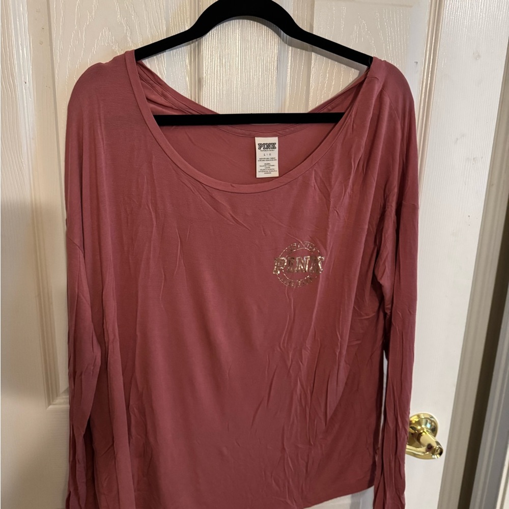 PINK Victoria's Secret Women's Blouse - Dusty Rose